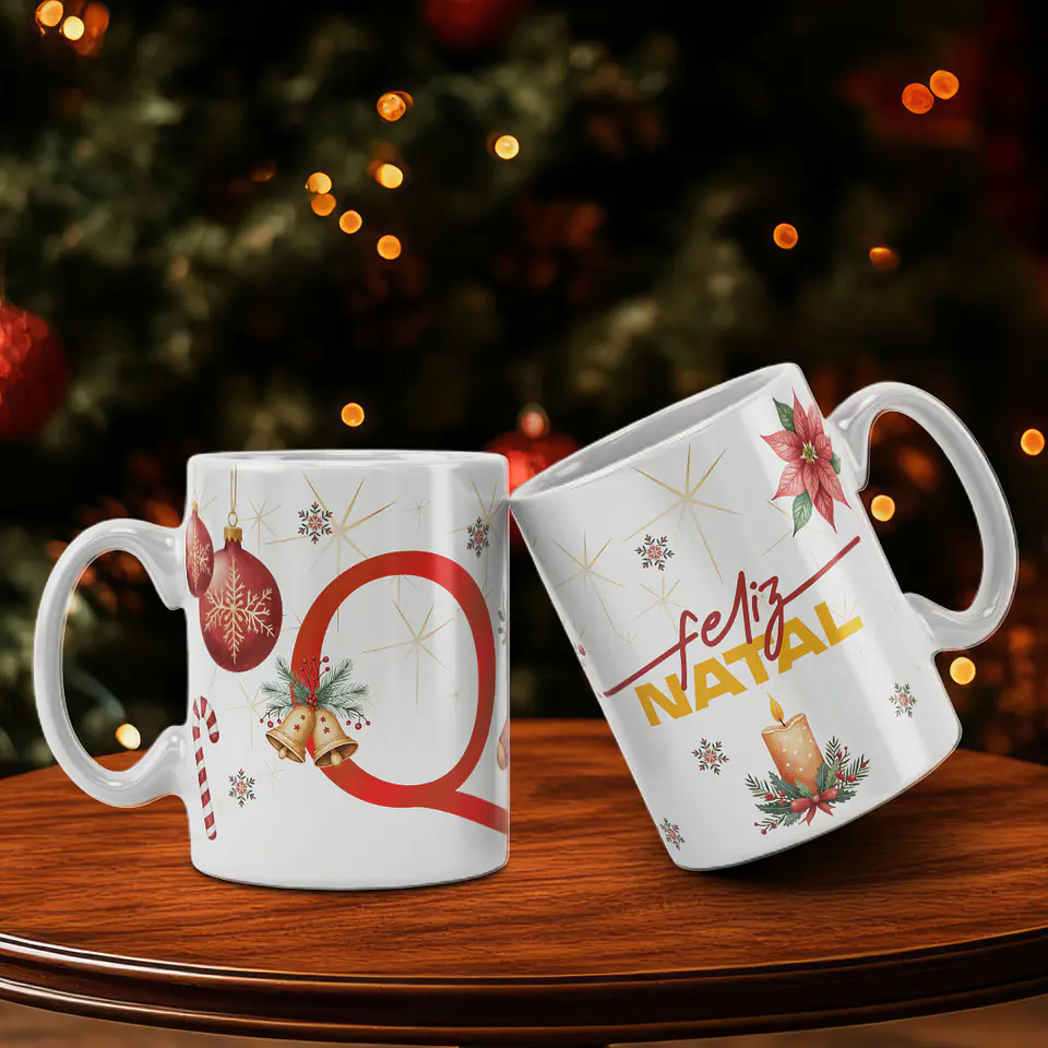 Caneca Alfabeto Feliz Natal 18