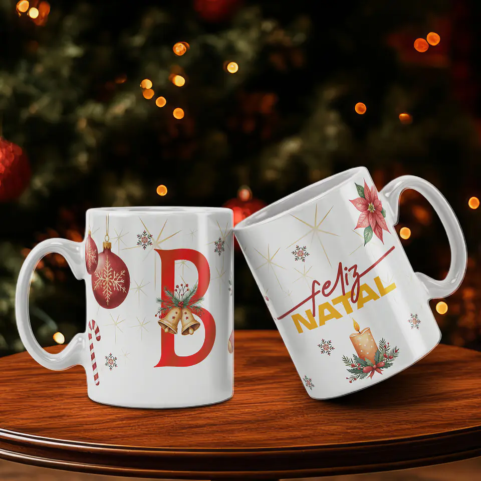 Caneca Alfabeto Feliz Natal 20