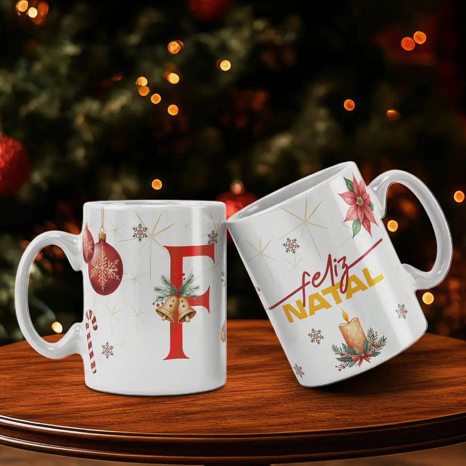 Caneca Alfabeto Feliz Natal 23
