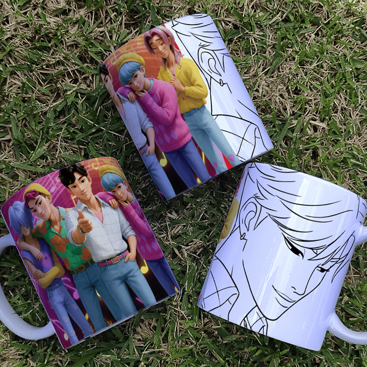 Caneca Para Colorir das Guerreiras K-Pop! 4