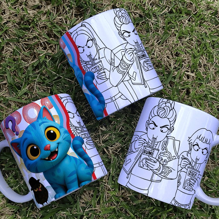 Caneca Para Colorir das Guerreiras K-Pop! 6