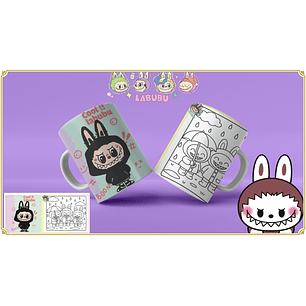 Caneca Labubu para Pintar