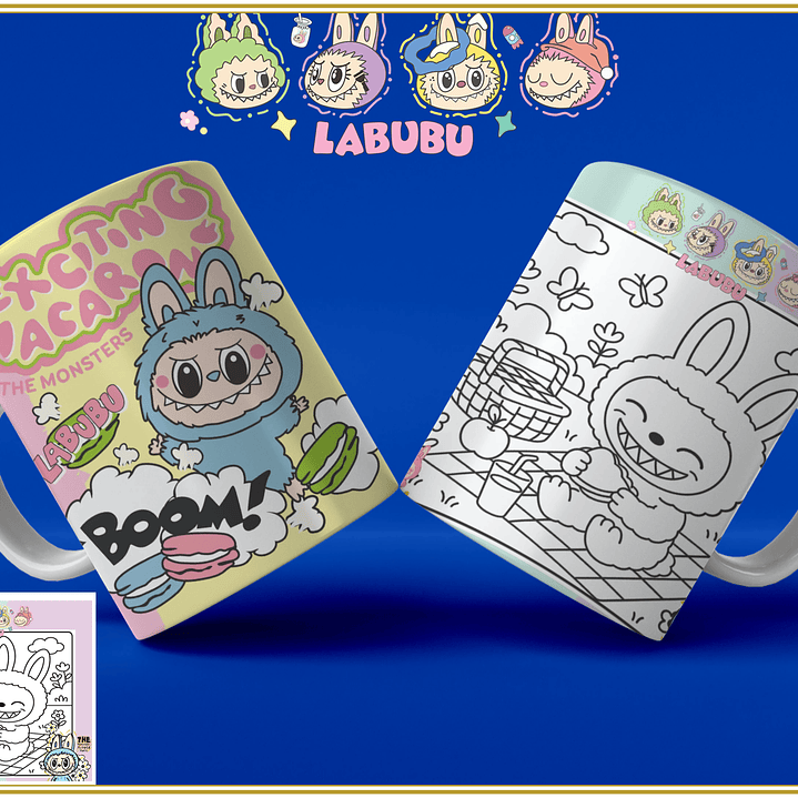 Caneca Labubu para Pintar 5