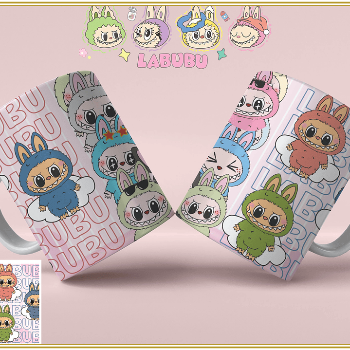 Caneca Labubu para Pintar 11