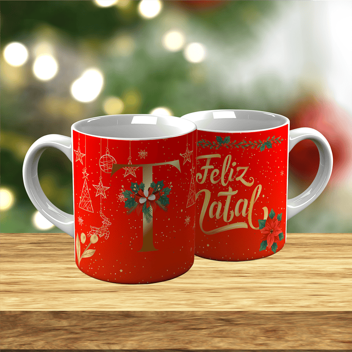 Sua Inicial num Presente de Natal 6