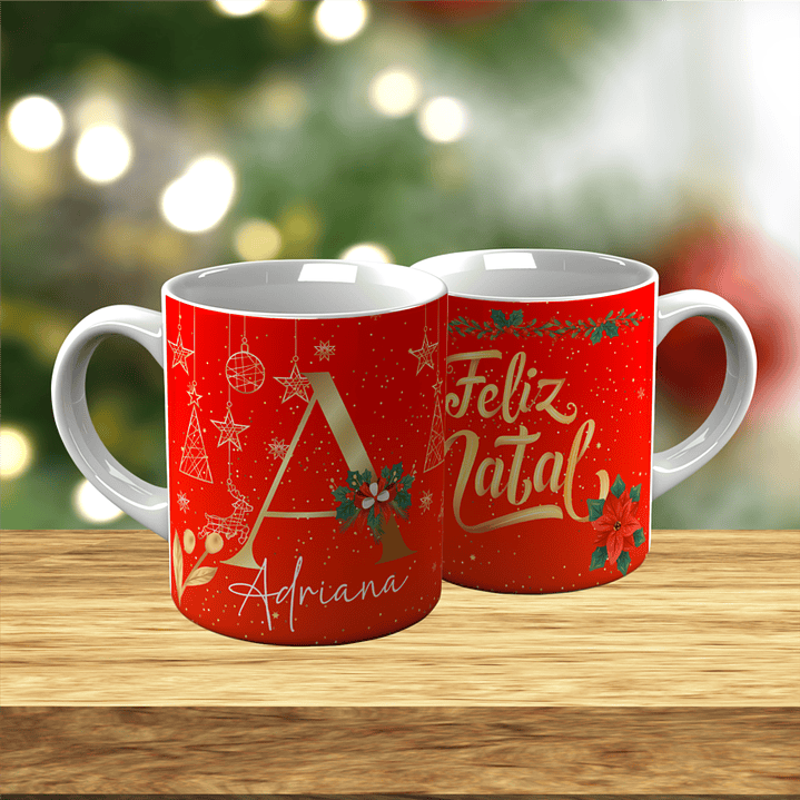 Sua Inicial num Presente de Natal 25