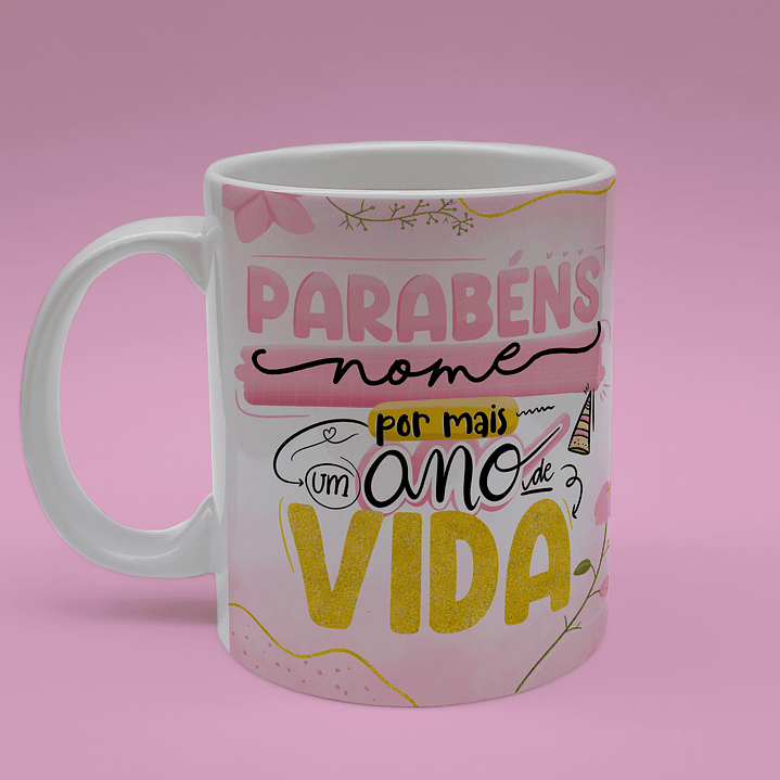 Caneca Aniversário Presente Perfeito 12