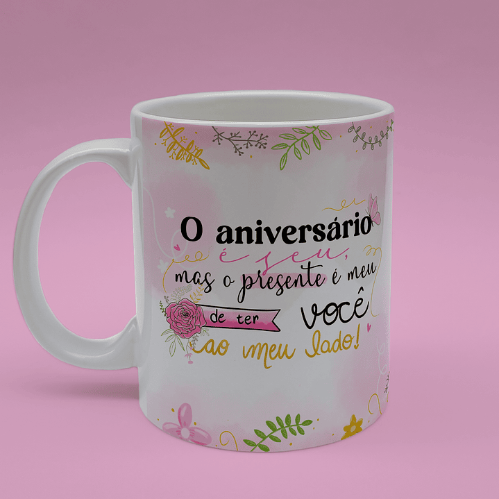 Caneca Aniversário Presente Perfeito 22