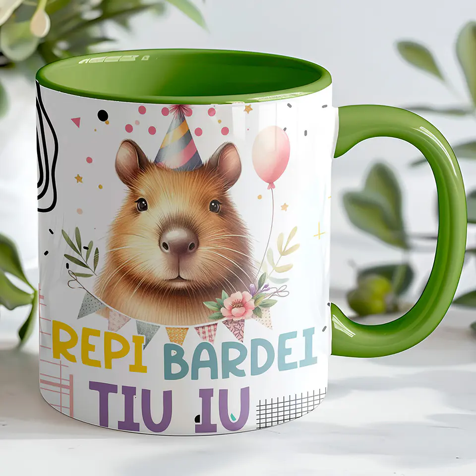 Caneca Aniversário Capivara 1
