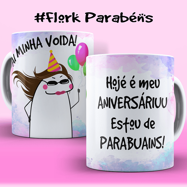 Coleção: Canecas Flork Aniversário Sarcástico 1