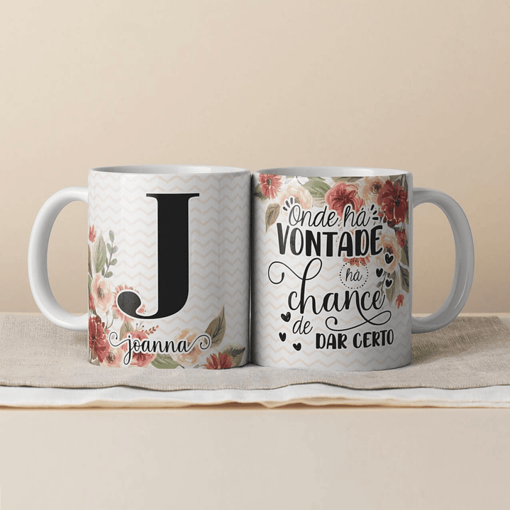 Canecas Personalizadas com Inicial e Nome 5