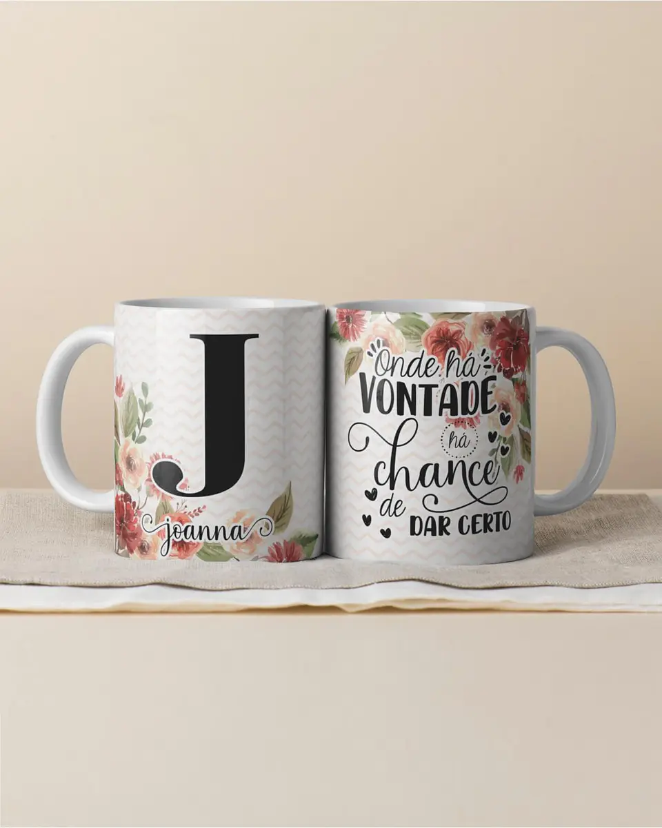 Canecas Personalizadas com Inicial e Nome 5