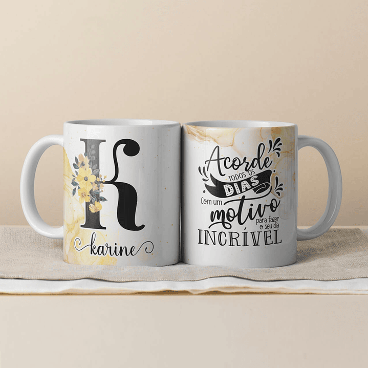 Canecas Personalizadas com Inicial e Nome 11