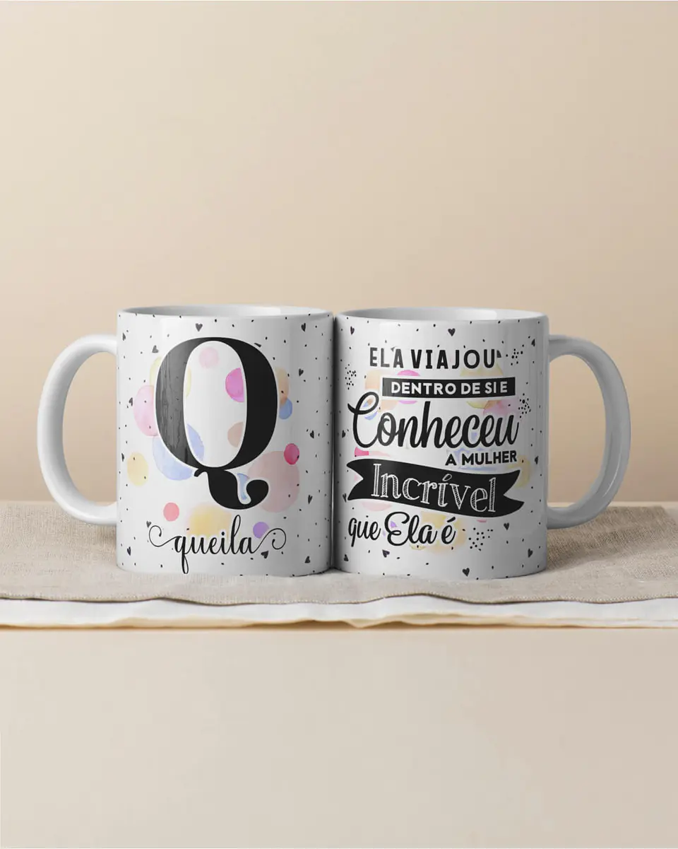 Canecas Personalizadas com Inicial e Nome 13