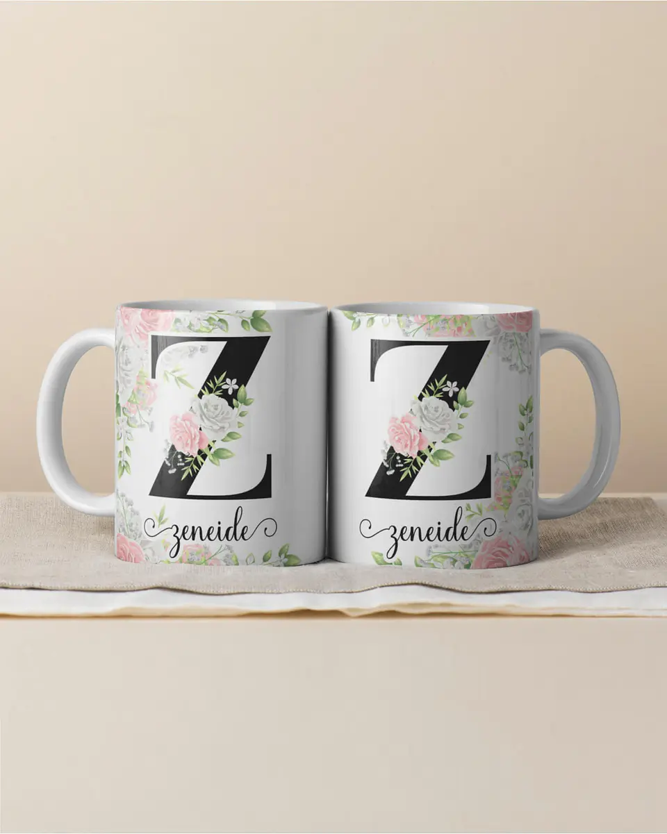 Canecas Personalizadas com Inicial e Nome 14