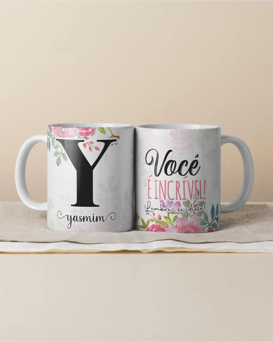 Canecas Personalizadas com Inicial e Nome 15