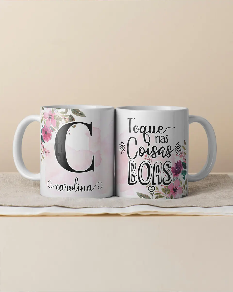 Canecas Personalizadas com Inicial e Nome 20
