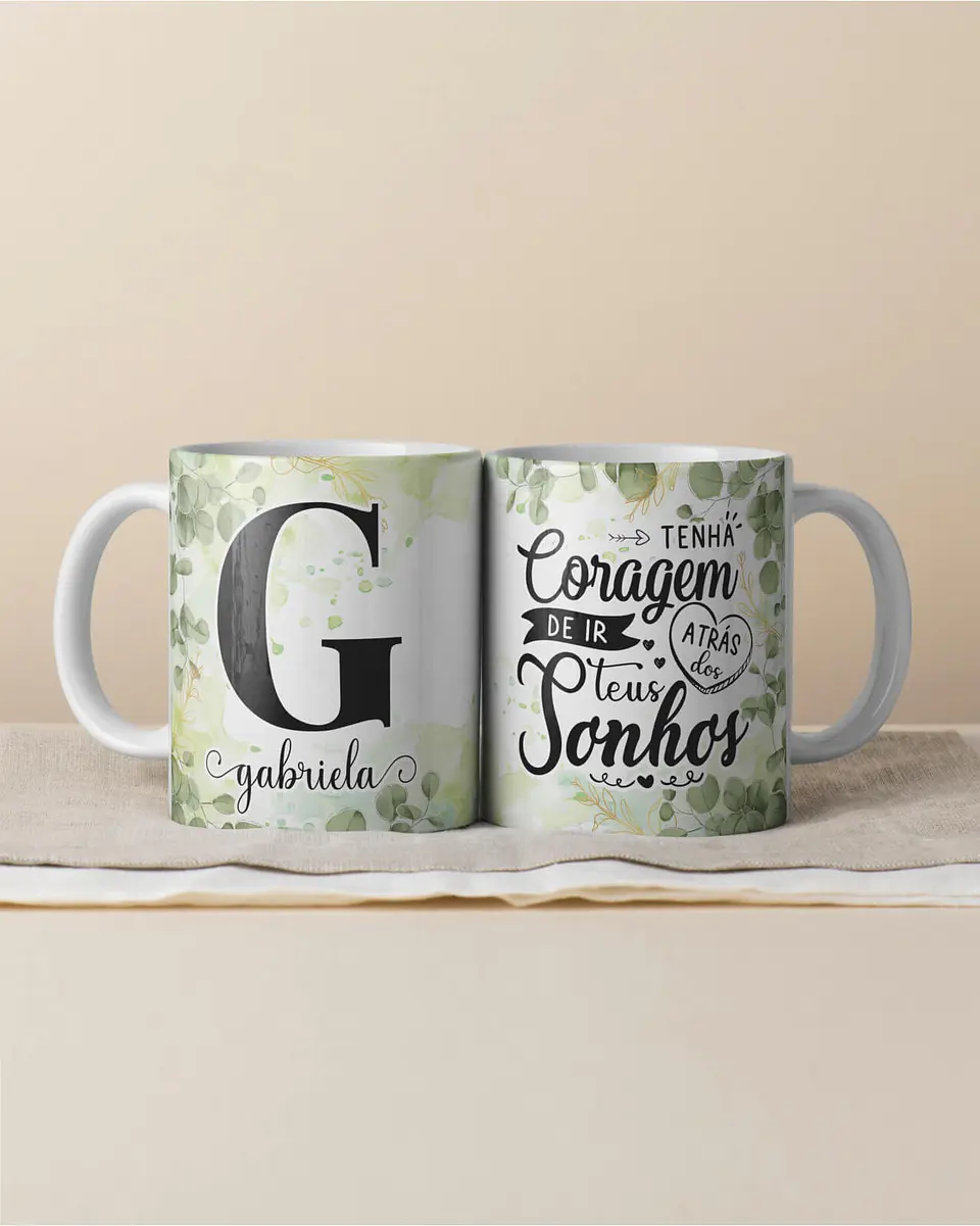 Canecas Personalizadas com Inicial e Nome 23