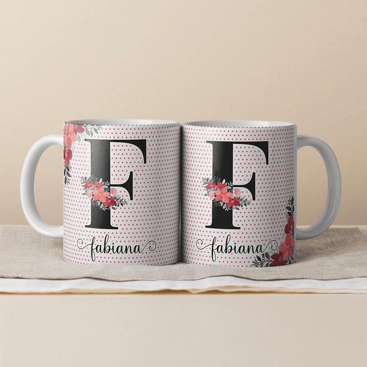 Canecas Personalizadas com Inicial e Nome 24