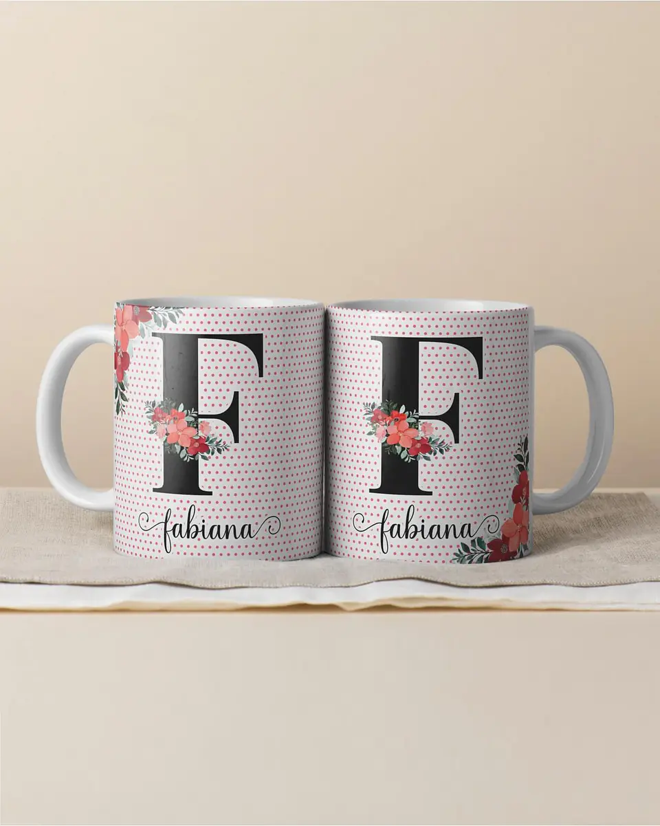 Canecas Personalizadas com Inicial e Nome 24