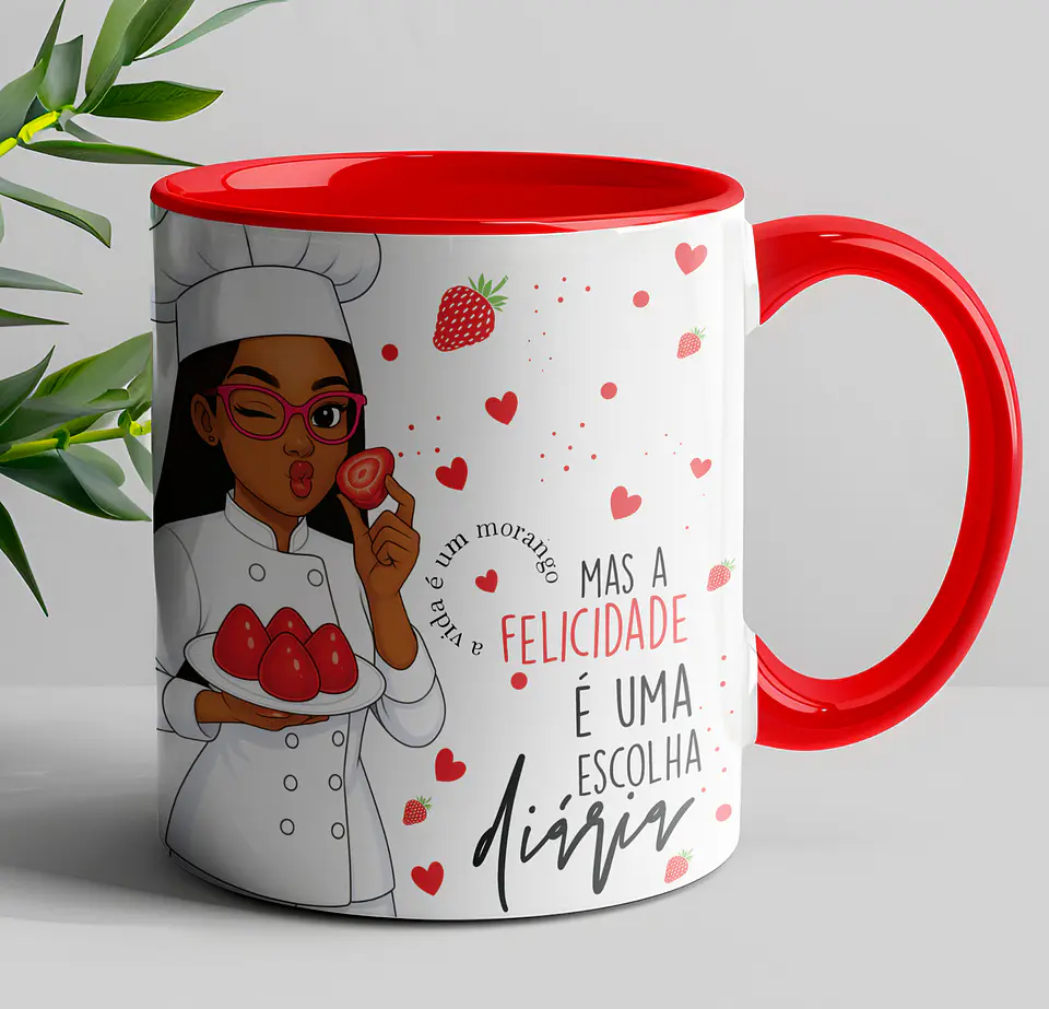 Coleção Morango do Amor: Canecas Doces e Personalizadas 15