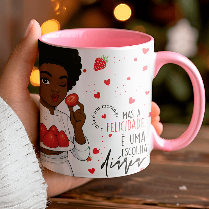 Coleção Morango do Amor: Canecas Doces e Personalizadas 17
