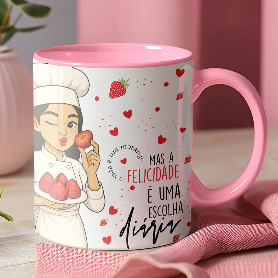 Coleção Morango do Amor: Canecas Doces e Personalizadas 19
