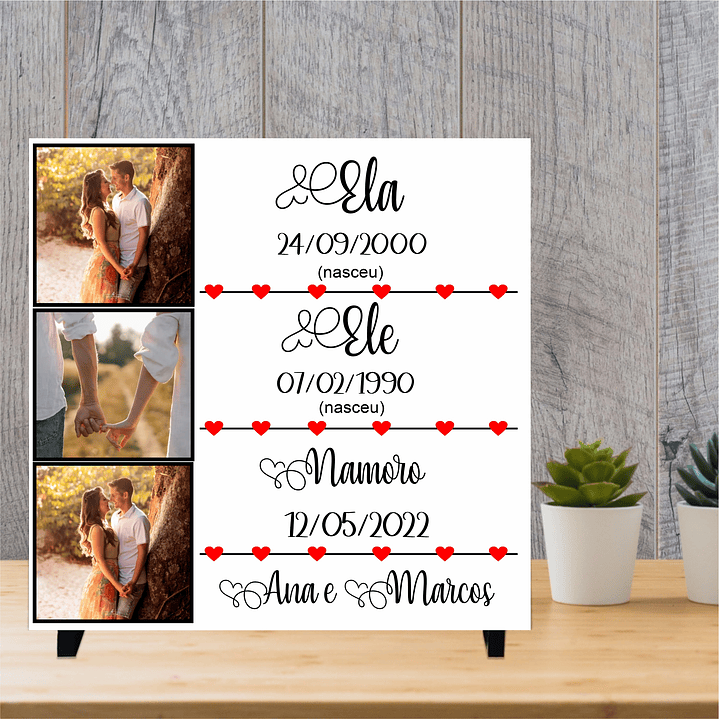 Azulejos Coleção Namorados SUPER Personalizado 2