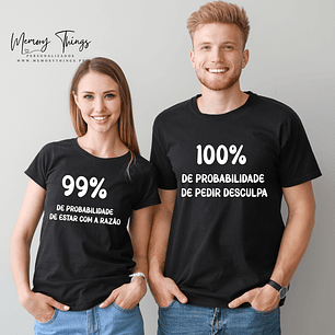 Dupla de T-shirt Casal 