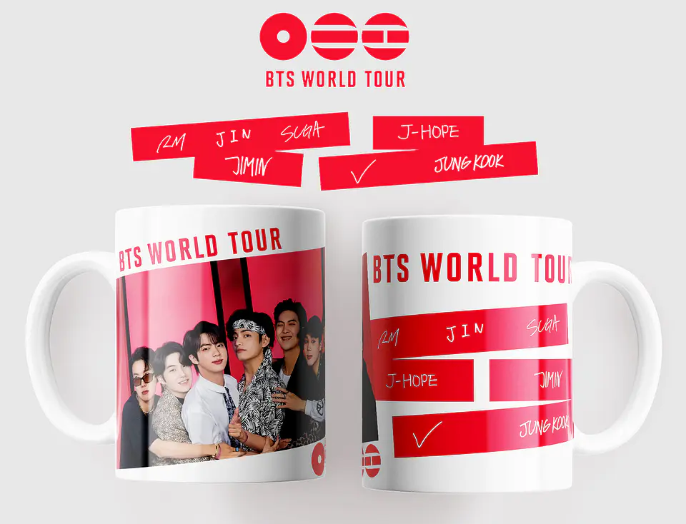 BTS WORLD TOUR 2026: Coleção Exclusiva de Canecas 3