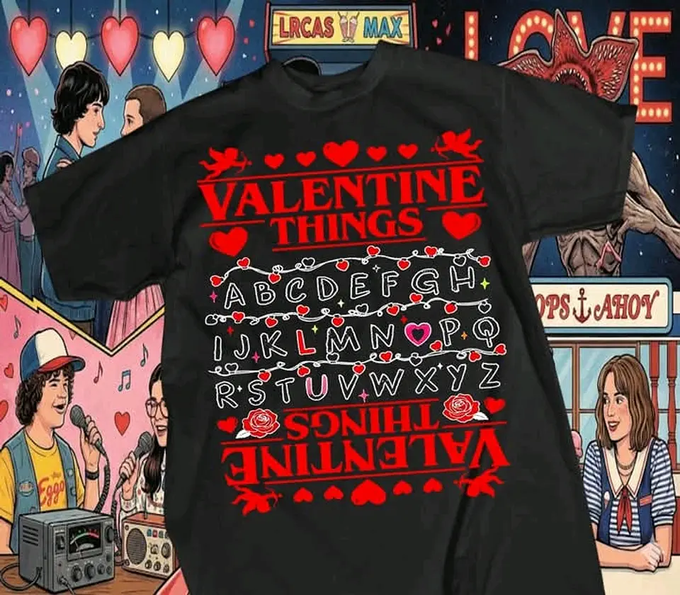 Coleção Stranger Things Valentine's: O Amor não é 