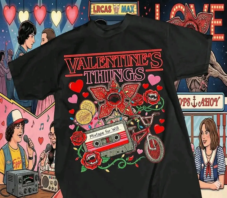 Coleção Stranger Things Valentine's: O Amor não é 