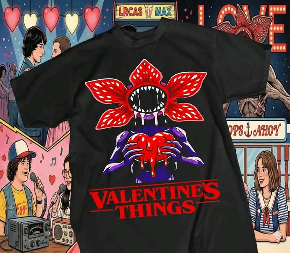 Coleção Stranger Things Valentine's: O Amor não é 