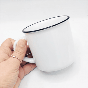 Caneca para personalizar com rebordo preto