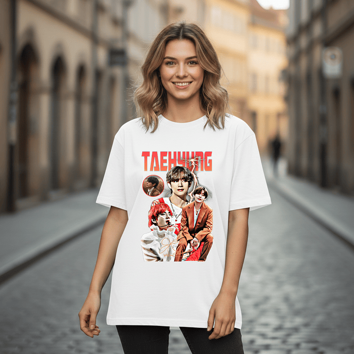 T-shirt V Taehyung BTS - 100% Algodão 2