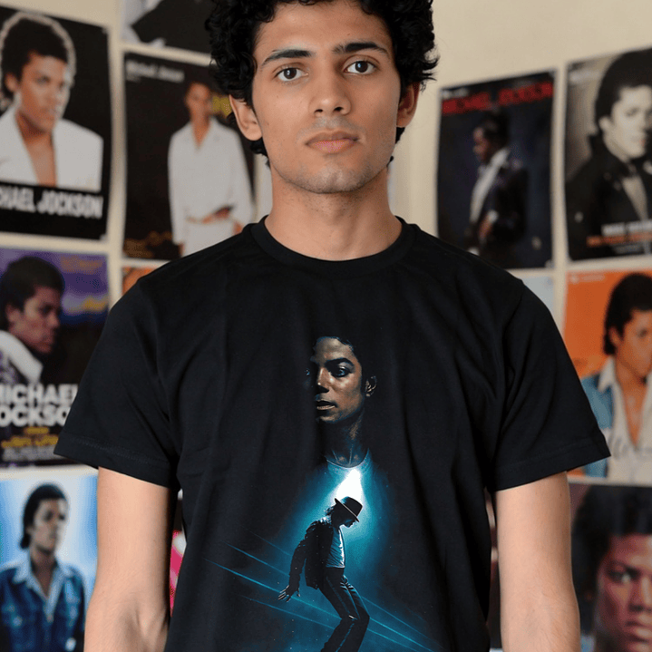 T-shirt Michael Jackson Filme 2026 - 100% Algodão DTF Halftone 4