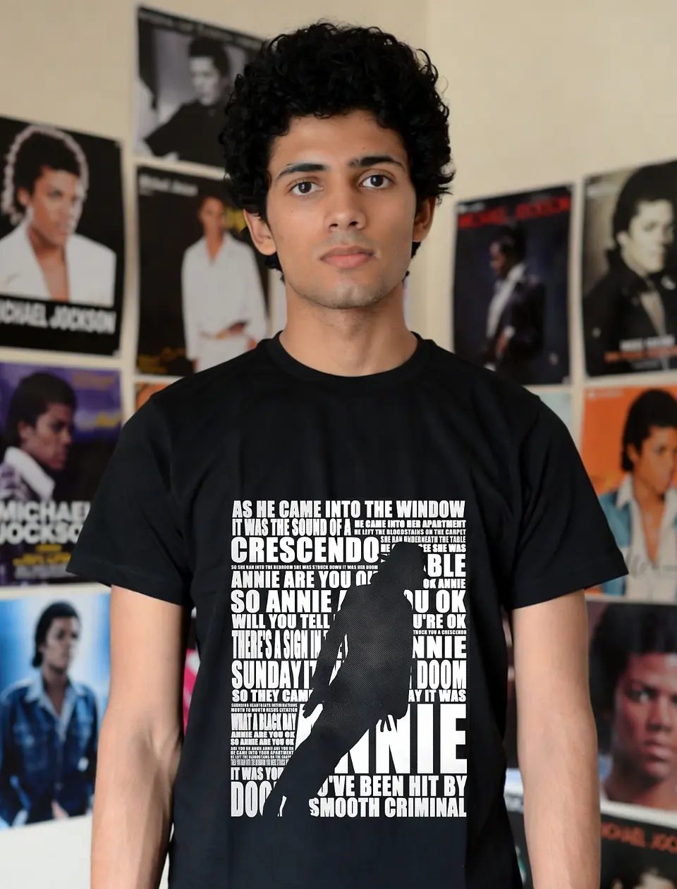 T-shirt Michael Jackson Filme 2026 - 100% Algodão DTF Halftone 11