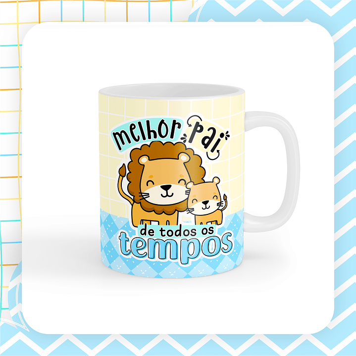 Caneca Pai com desenho infantil 3