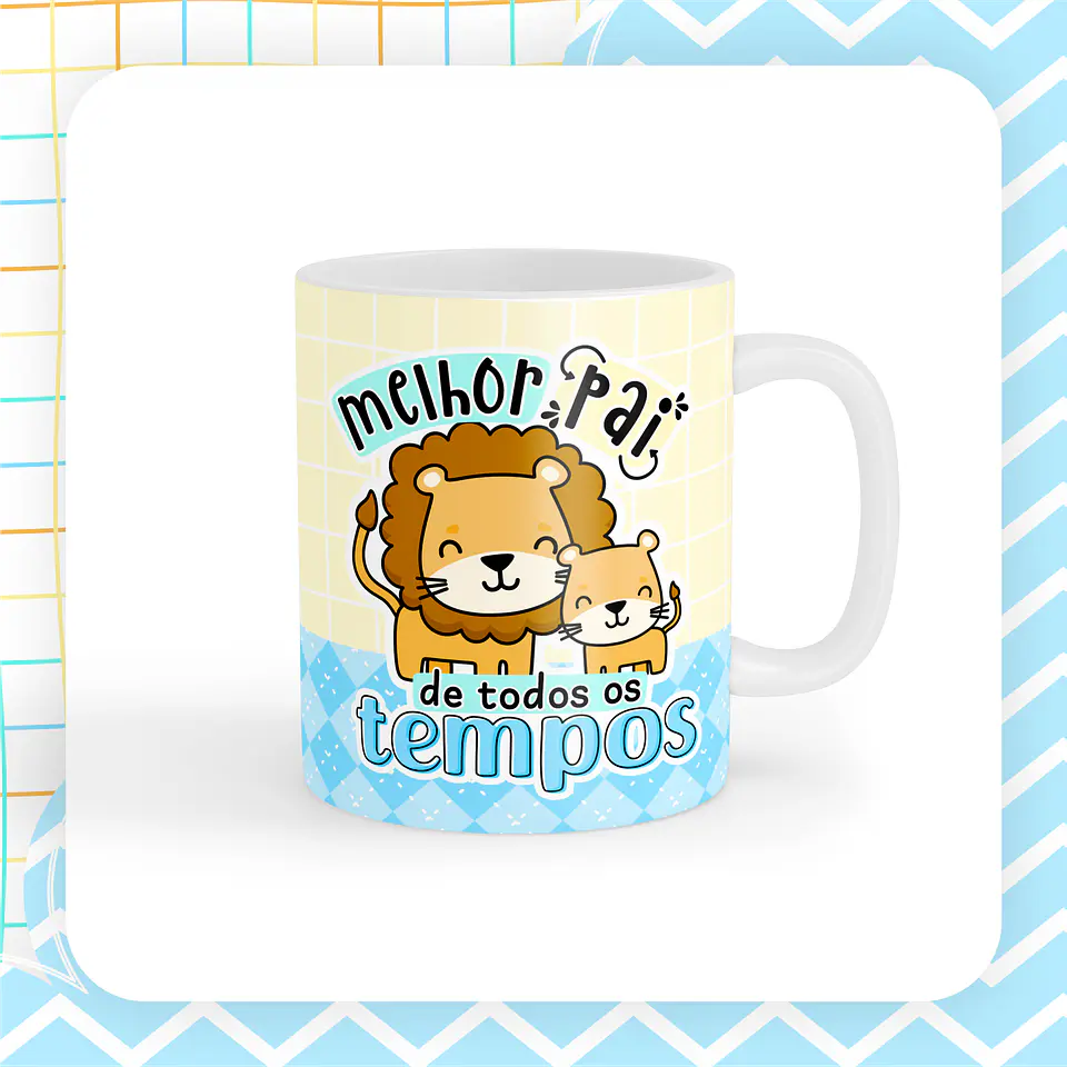 Caneca Pai com desenho infantil 3