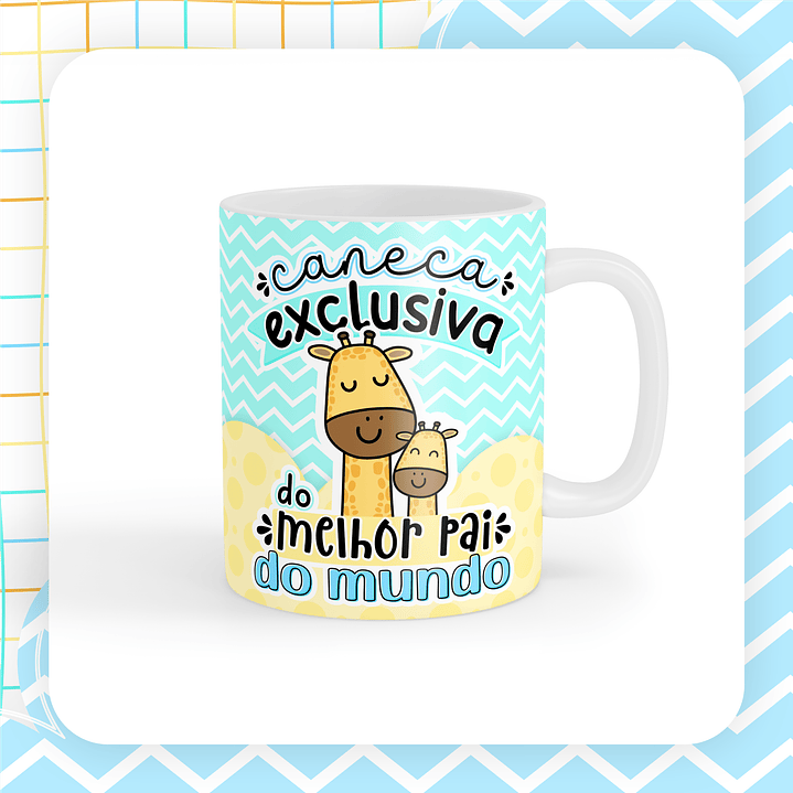 Caneca Pai com desenho infantil 7