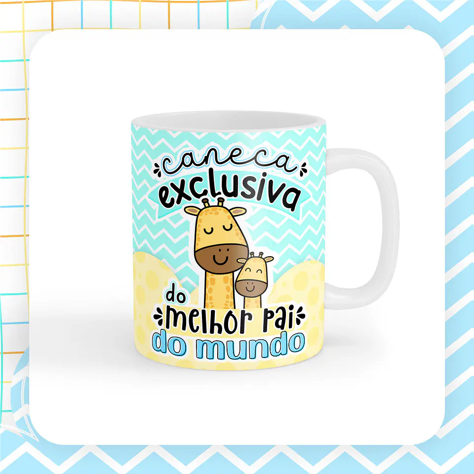 Caneca Pai com desenho infantil 7