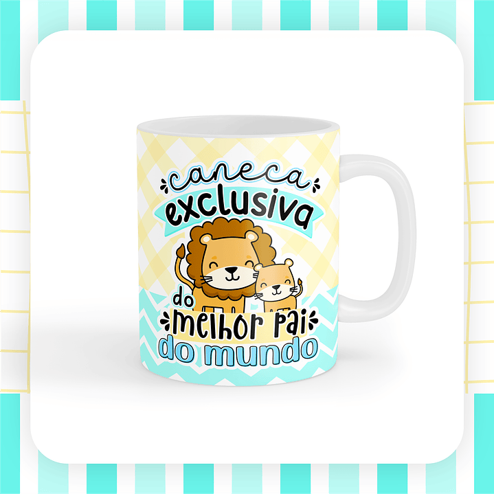 Caneca Pai com desenho infantil 9
