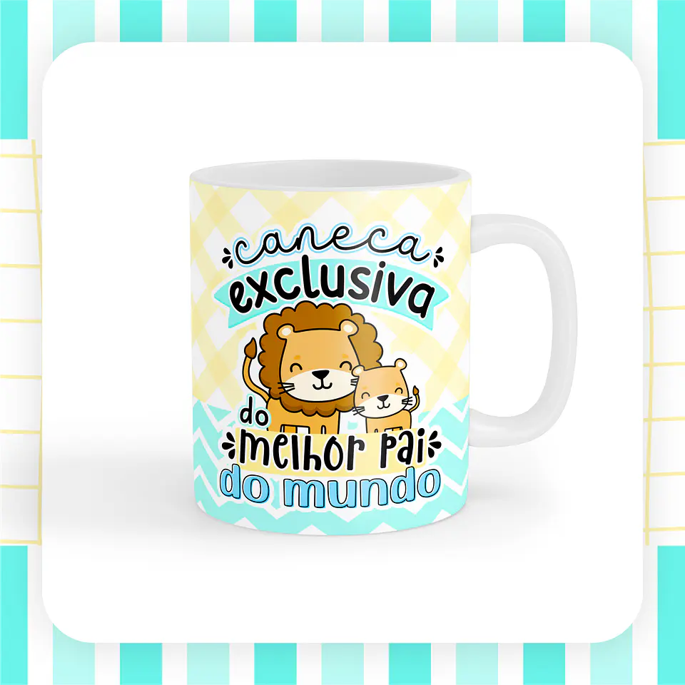 Caneca Pai com desenho infantil 9