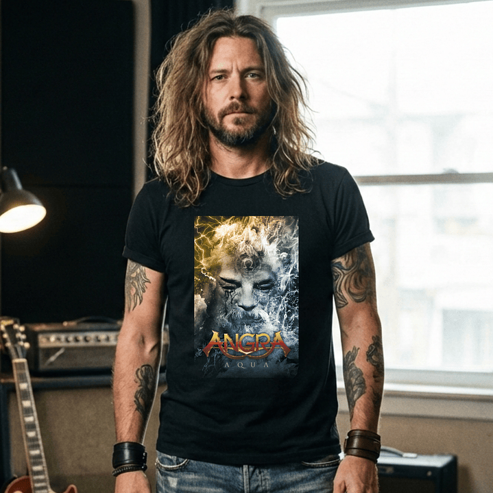 T-shirt Angra Power Metal Edition - 100% Algodão - DTF Halftone 1