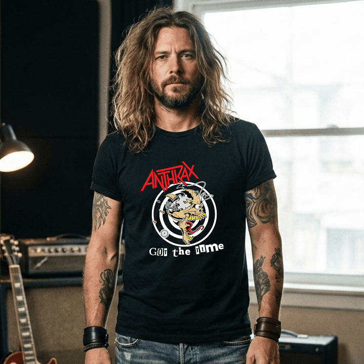 T-shirt Anthrax Thrash Metal Edition - 100% Algodão - DTF Halftone 1