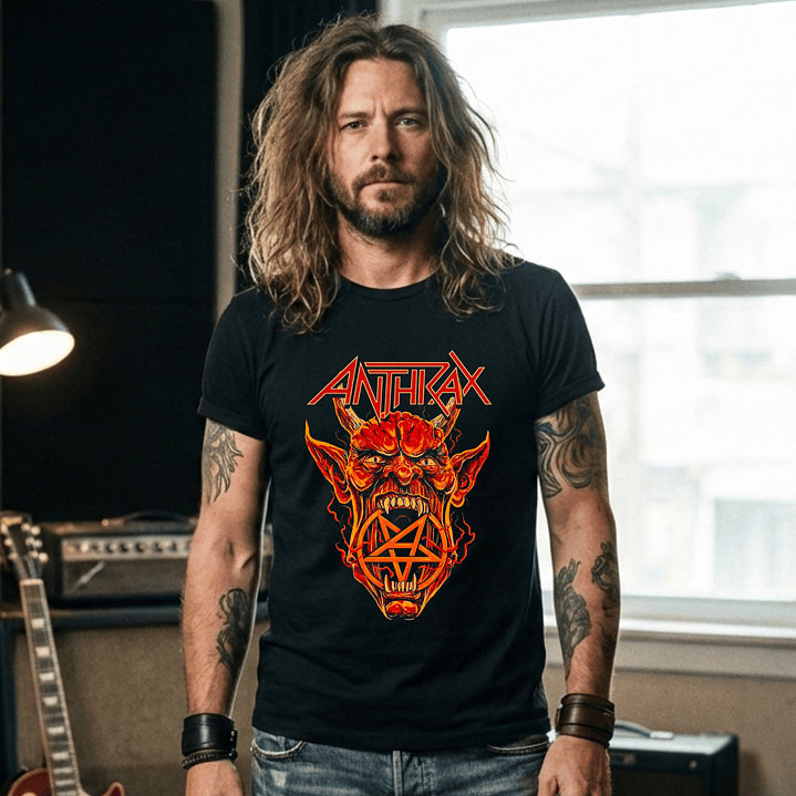 T-shirt Anthrax Thrash Metal Edition - 100% Algodão - DTF Halftone 2
