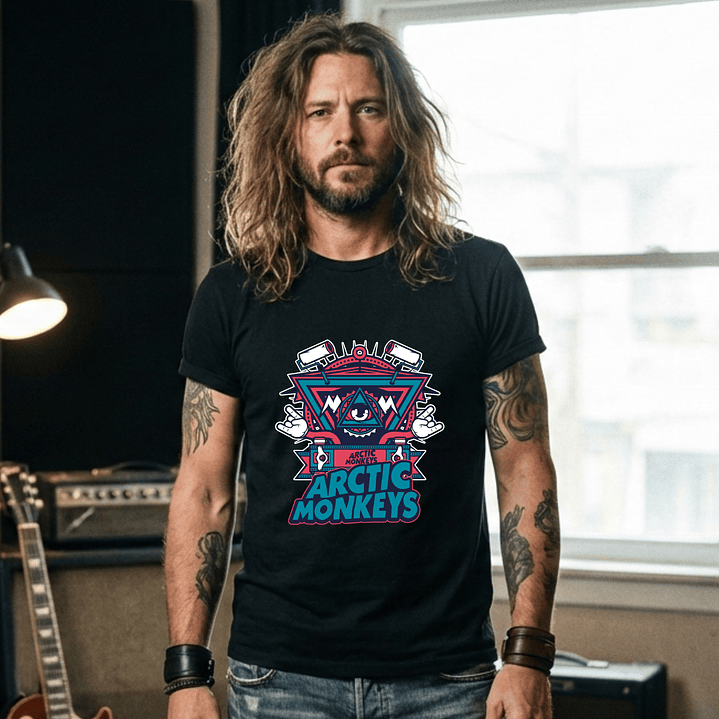 T-shirt Arctic Monkeys Indie Edition - 100% Algodão - DTF Halftone 1