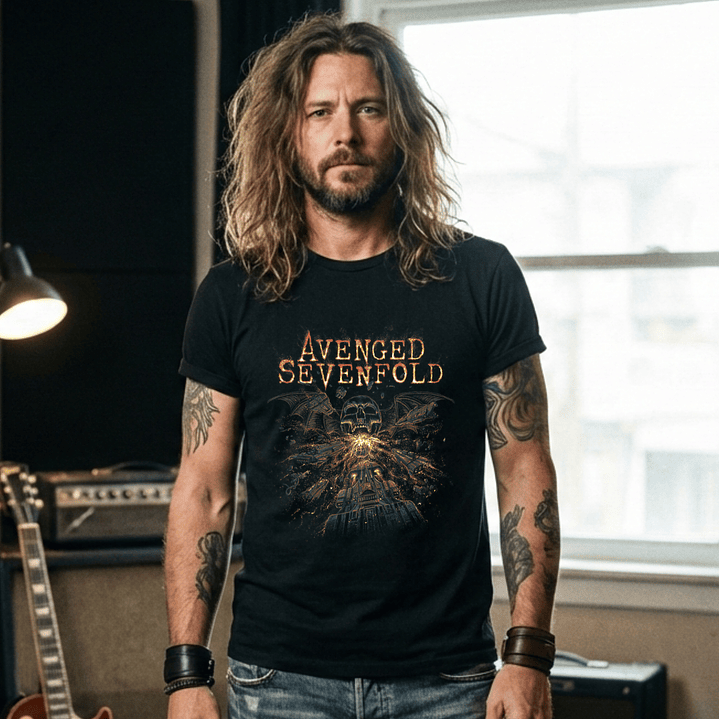 T-shirt Avenged Sevenfold Metal Edition - 100% Algodão - DTF Halftone 2