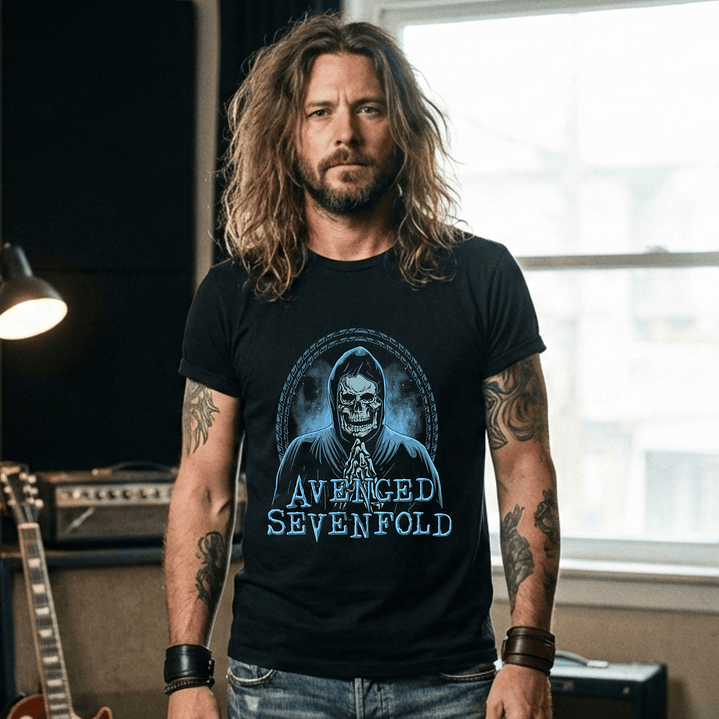 T-shirt Avenged Sevenfold Metal Edition - 100% Algodão - DTF Halftone 3