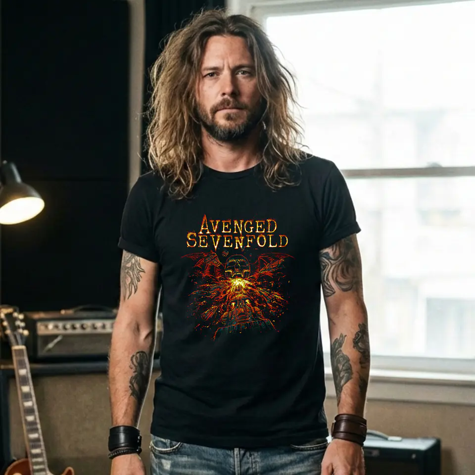 T-shirt Avenged Sevenfold Metal Edition - 100% Algodão - DTF Halftone 6